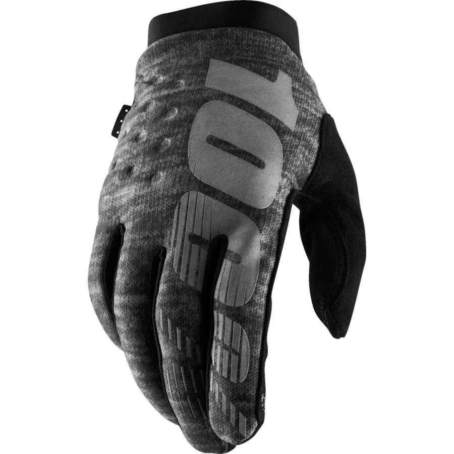 100% Brisker Gloves - Heather Gray