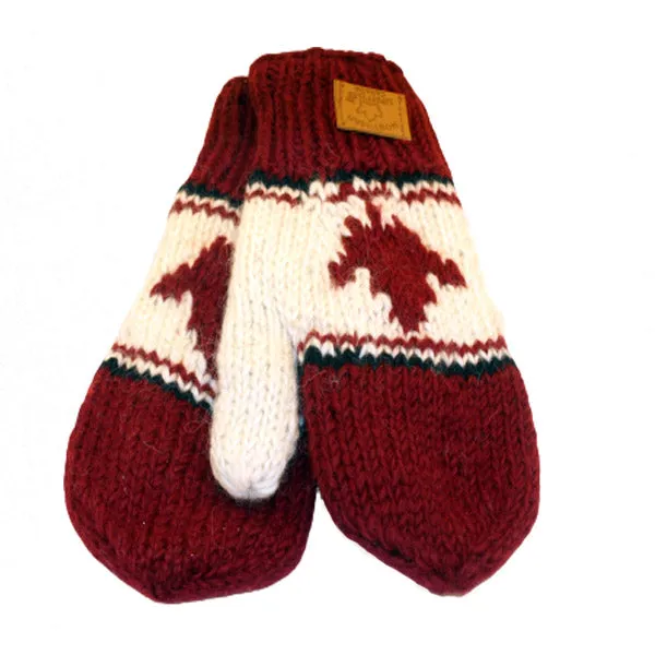 100% Wool Mittens/Gloves for Kids. Fleece Lining. handmade in Nepal.