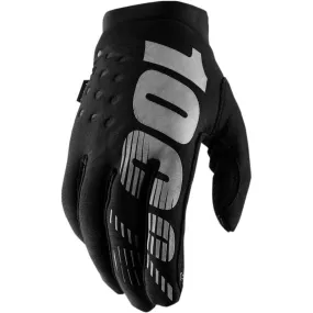 100% Youth Brisker Gloves - Black/Gray