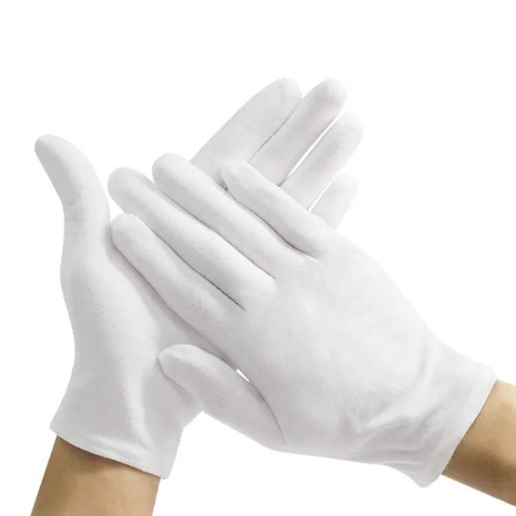 12 Pairs Pure Cotton Working Gloves, Thin Section