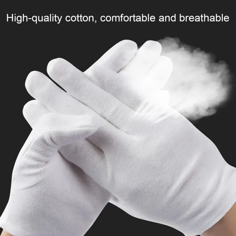 12 Pairs Pure Cotton Working Gloves, Thin Section