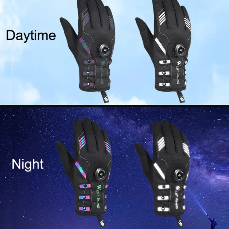 A Pair WEST BIKING Cycling Breathable Self-locking Gloves with Buckle, Size: XL(Anti-light Type)