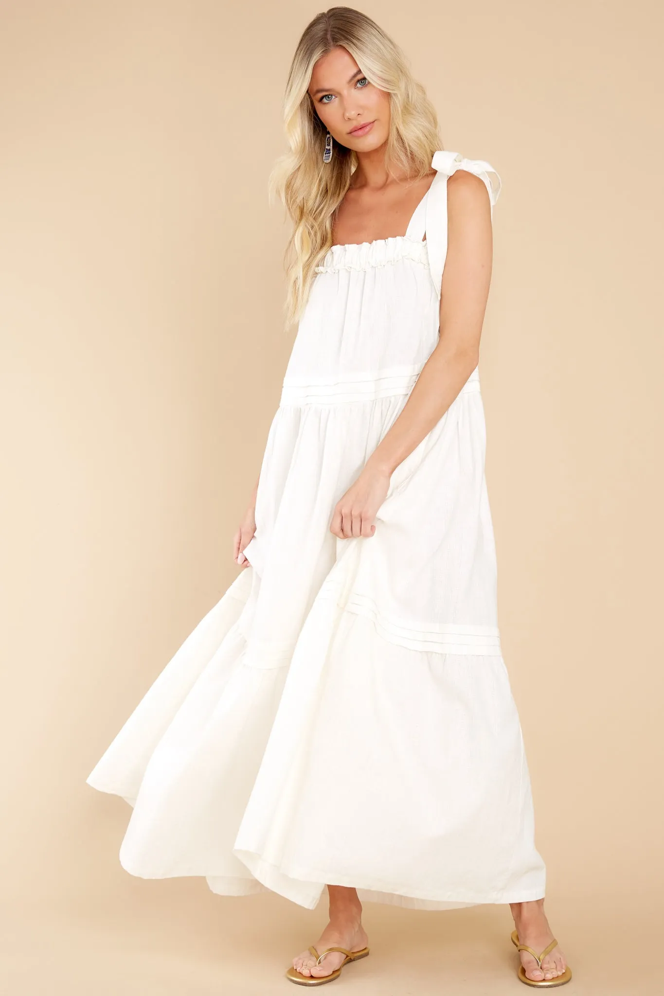 Abigail Ivory Ankle Dress