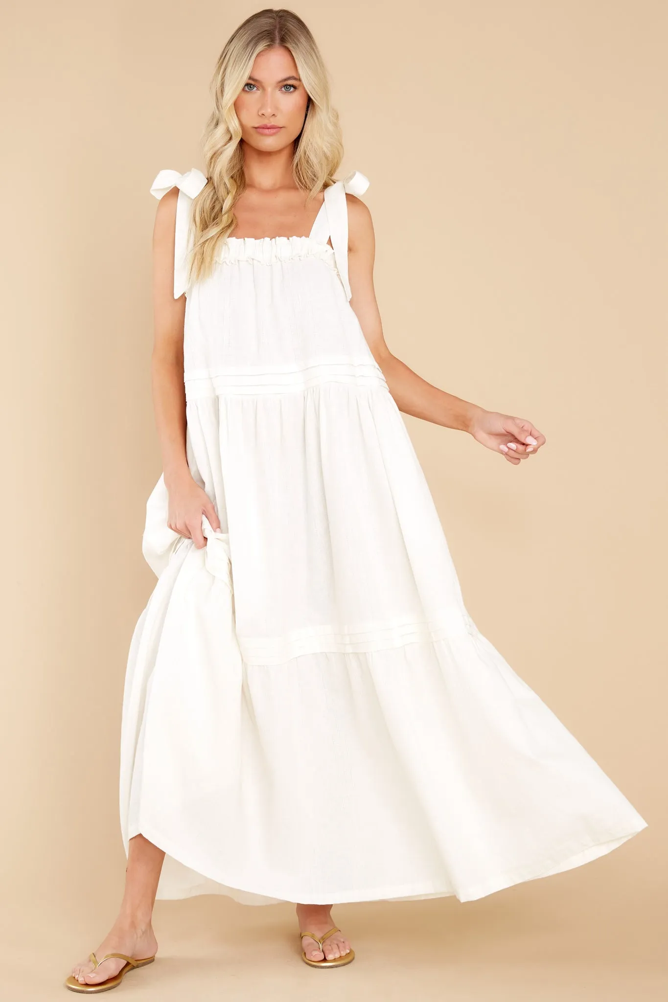 Abigail Ivory Ankle Dress