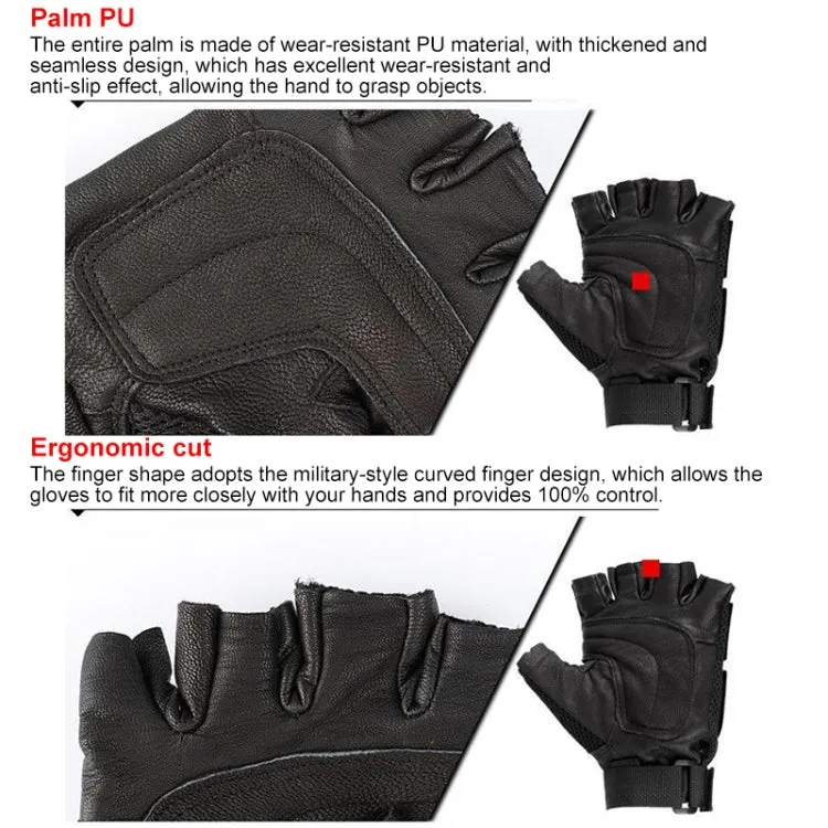 AK All-Purpose Outdoor Half Finger Gloves(Black)