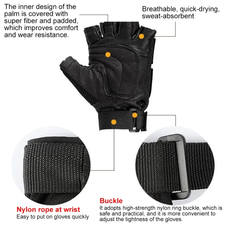 AK All-Purpose Outdoor Half Finger Gloves(Black)