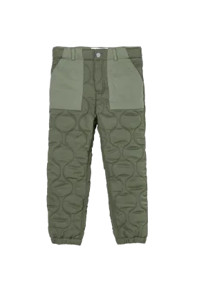 ALEX Khaki Quilt - Quilted Cargo Pants