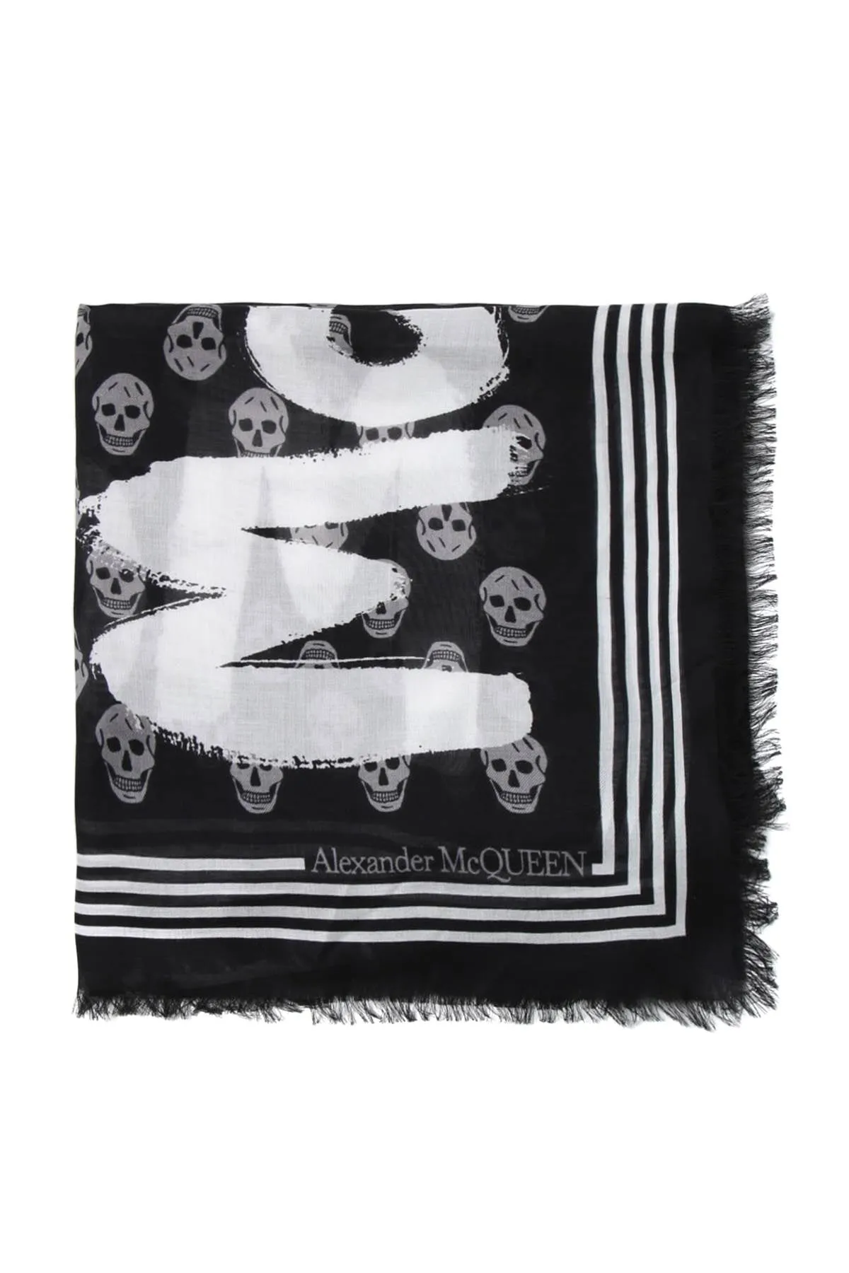 Alexander mcqueen graffiti biker scarf