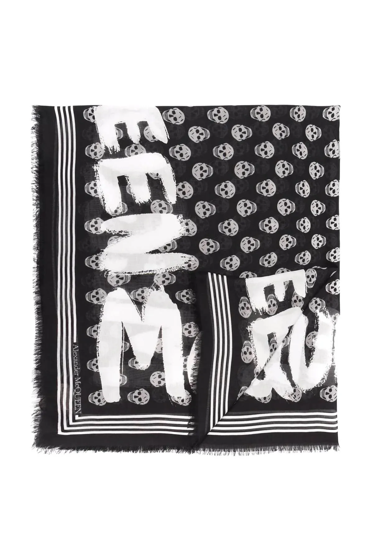 Alexander mcqueen graffiti biker scarf