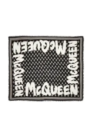 Alexander mcqueen graffiti biker scarf