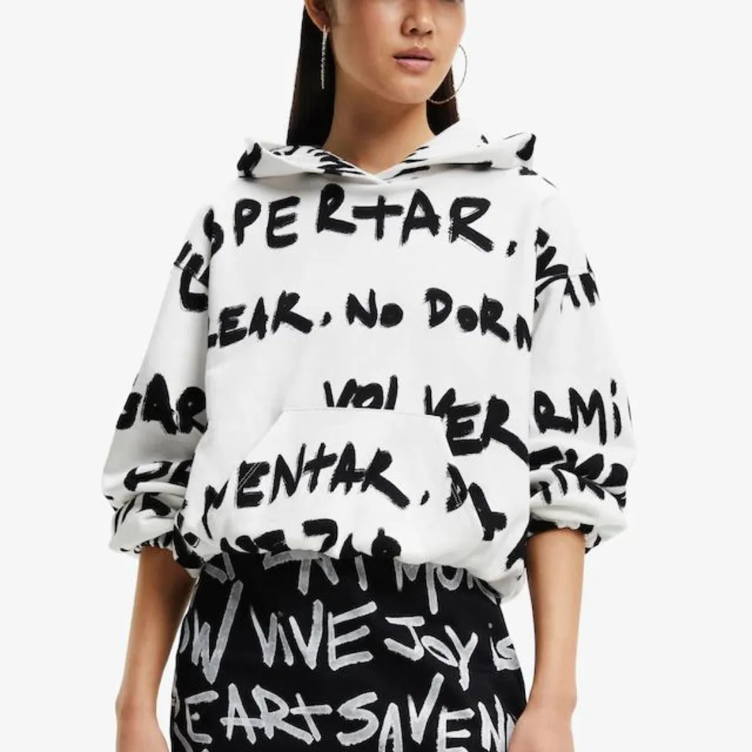 All-Over Manifesto Oversized Hoodie