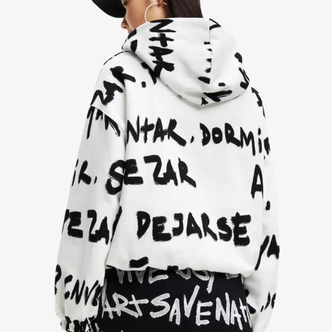 All-Over Manifesto Oversized Hoodie