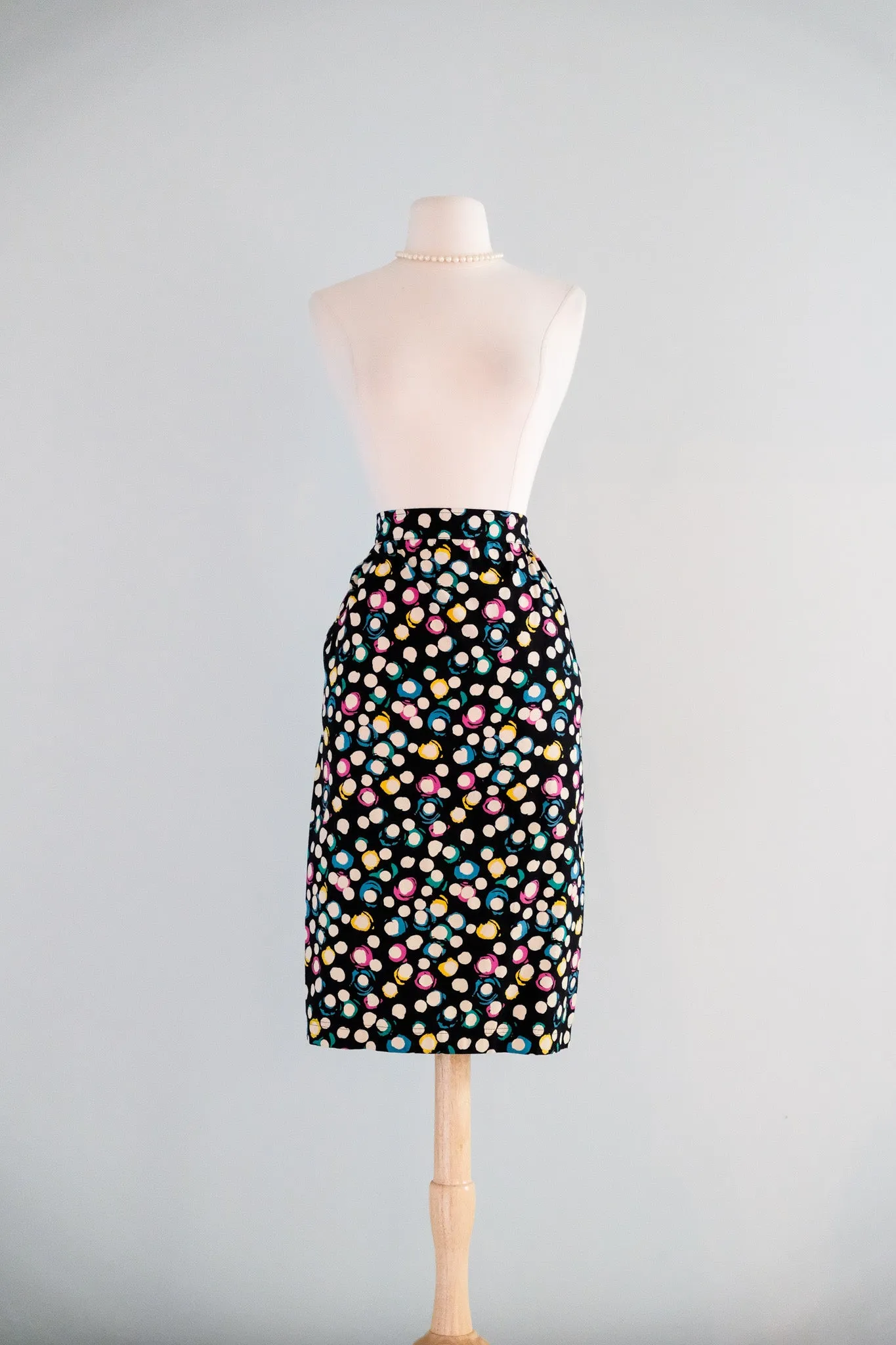 Amazing 1980's Made in Italy Two-Piece Polka Dot Set By Emanuel Ungaro / M