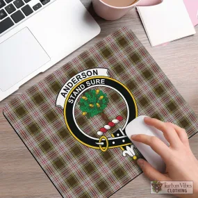 Anderson Dress Tartan Mouse Pad with Family Crest