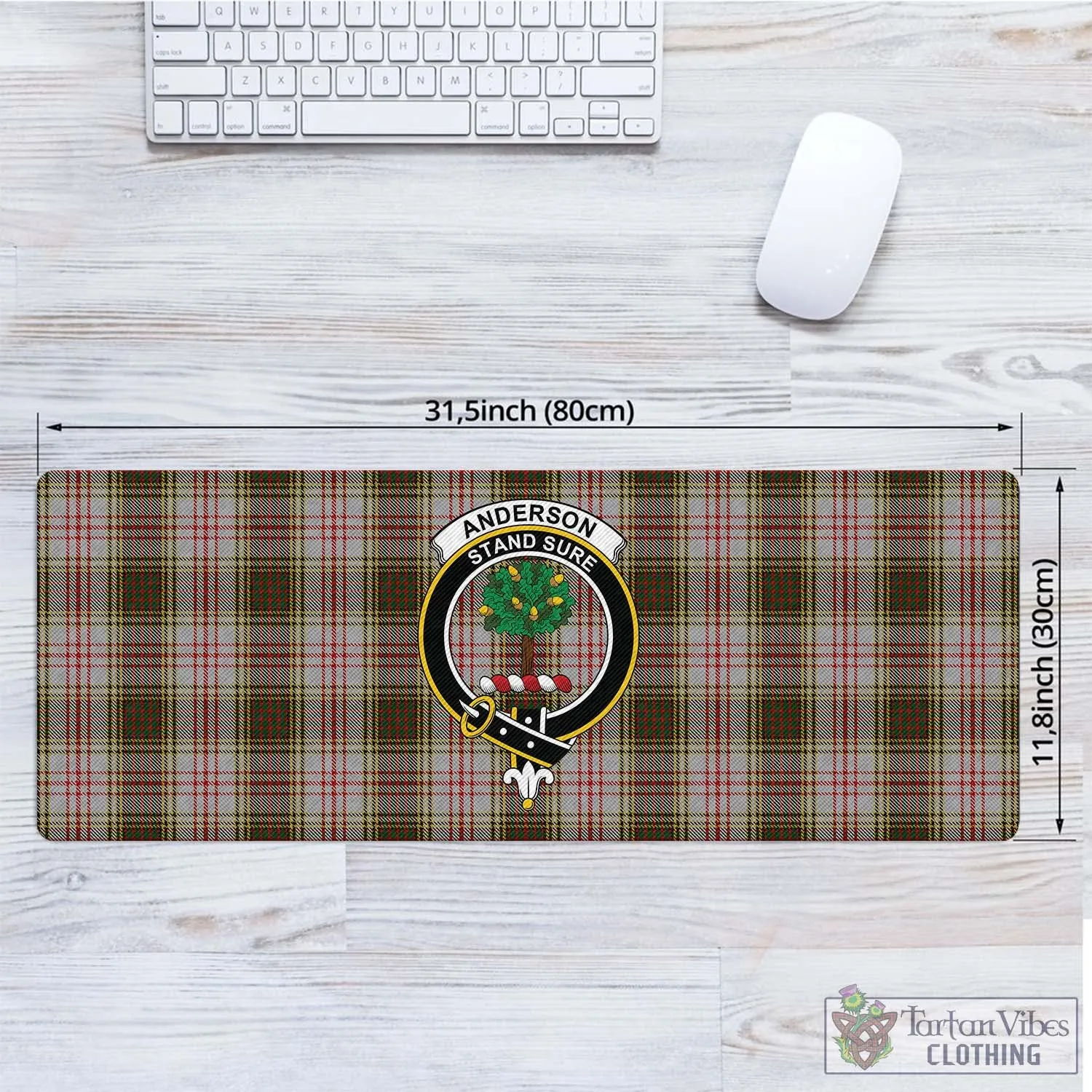 Anderson Dress Tartan Mouse Pad with Family Crest