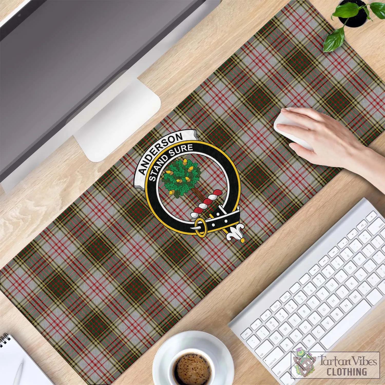 Anderson Dress Tartan Mouse Pad with Family Crest