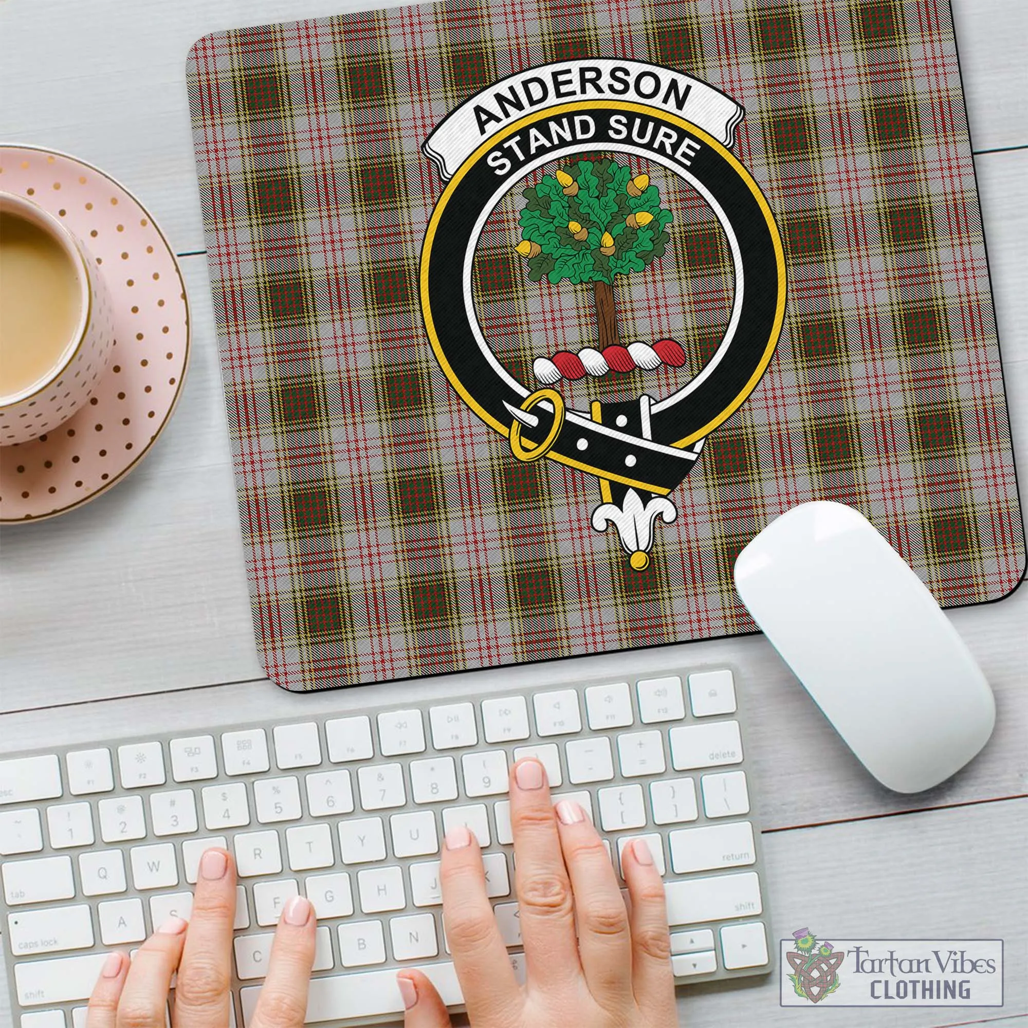 Anderson Dress Tartan Mouse Pad with Family Crest