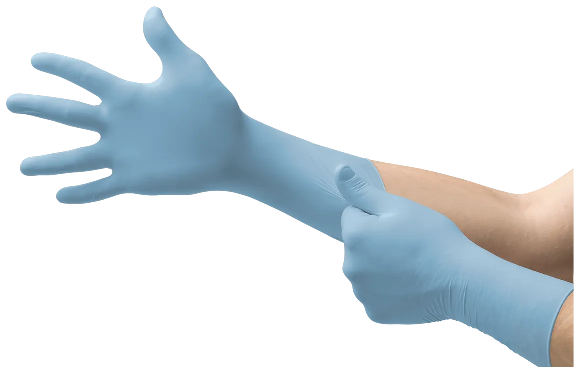 Ansell Microflex Integra Ec Powder-Free Extended Cuff Nitrile Exam Gloves Gloves Exam Nitrile Microflexintegra Med S8 50/Bx 10Bx/Cs