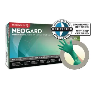 Ansell Microflex Neogard Powder-Free Medical-Grade Chloroprene Exam Gloves Mbo-Glove Exam Chloroprne Pf Lfneogard Lg 100/Bx 10Bx/Cs