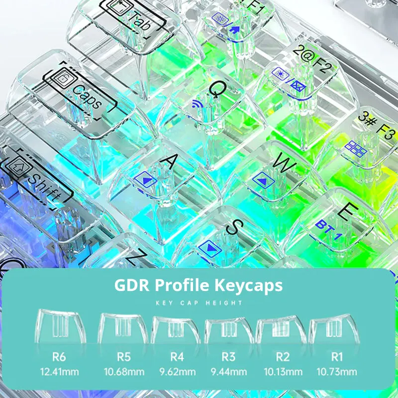 AULA F68 Transparent Gasket 3-Mode RGB Mechanical Keyboard