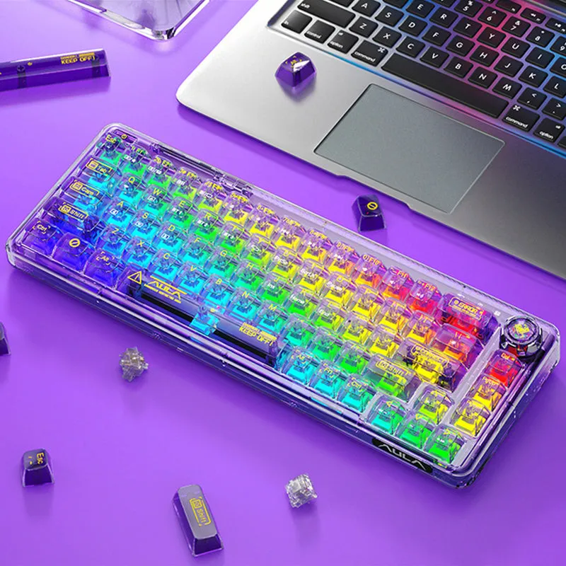 AULA F68 Transparent Gasket 3-Mode RGB Mechanical Keyboard