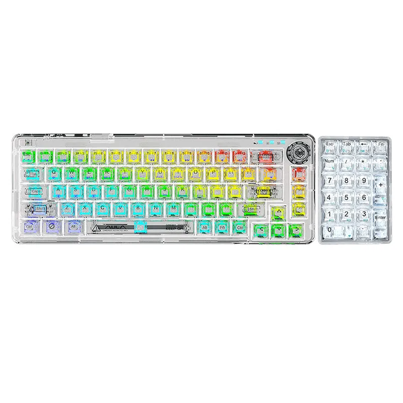 AULA F68 Transparent Gasket 3-Mode RGB Mechanical Keyboard