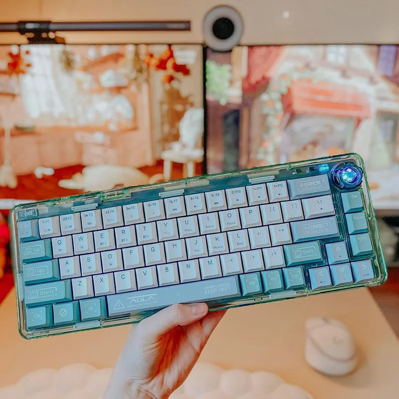 AULA F68 Transparent Gasket 3-Mode RGB Mechanical Keyboard