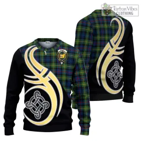 Bailey Modern Tartan Ugly Sweater with Family Crest and Celtic Symbol Style