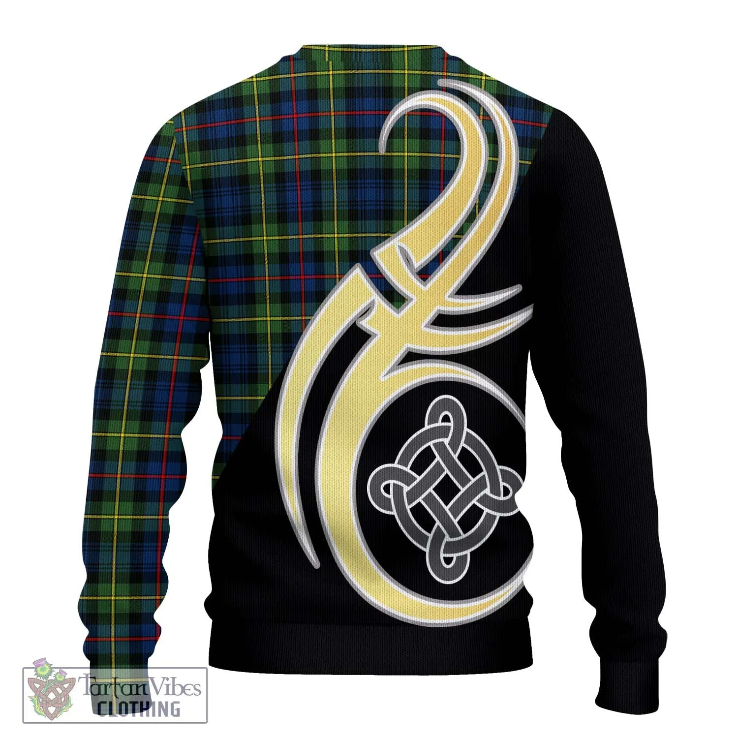 Bailey Modern Tartan Ugly Sweater with Family Crest and Celtic Symbol Style