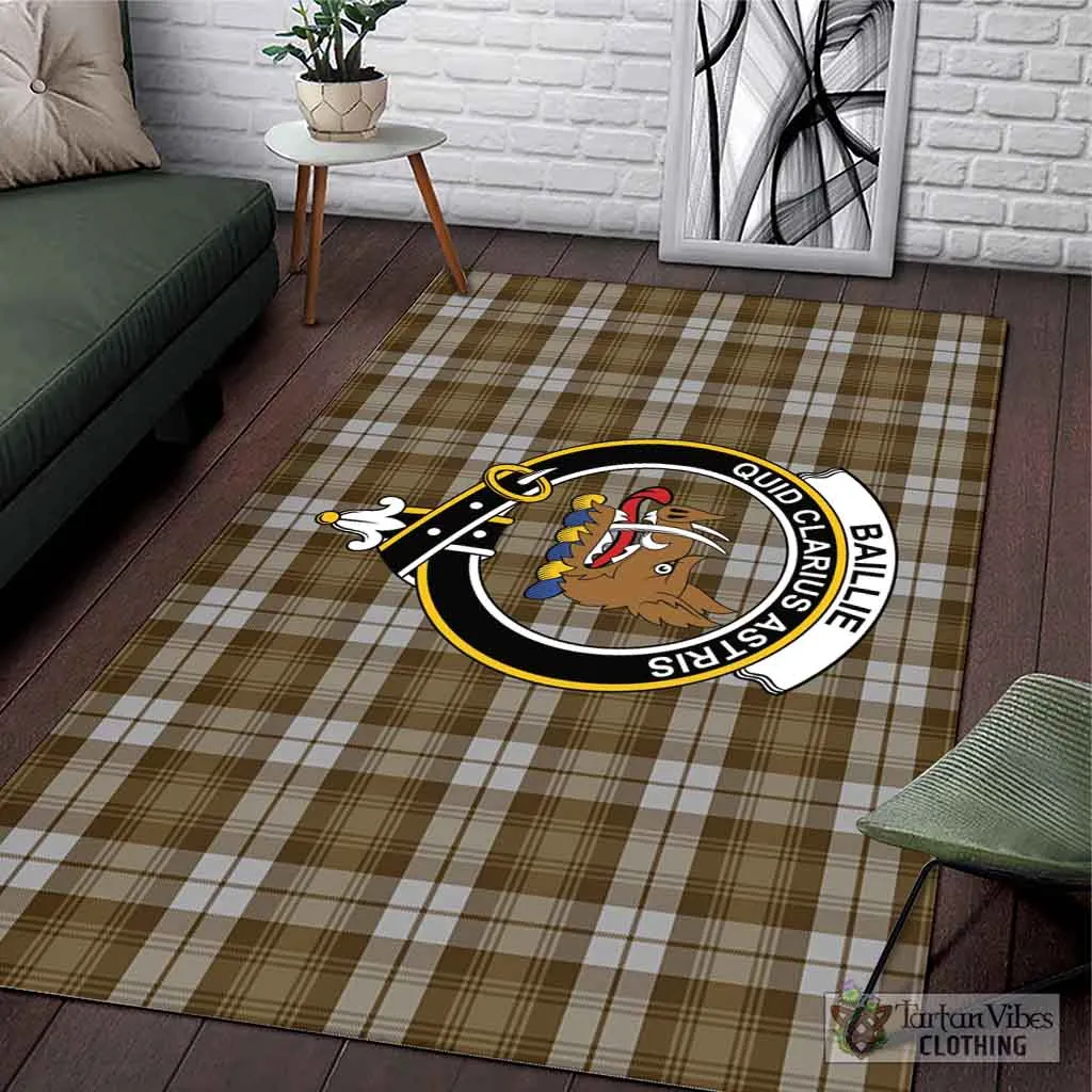 Baillie Dress Tartan Area Rug with Family Crest