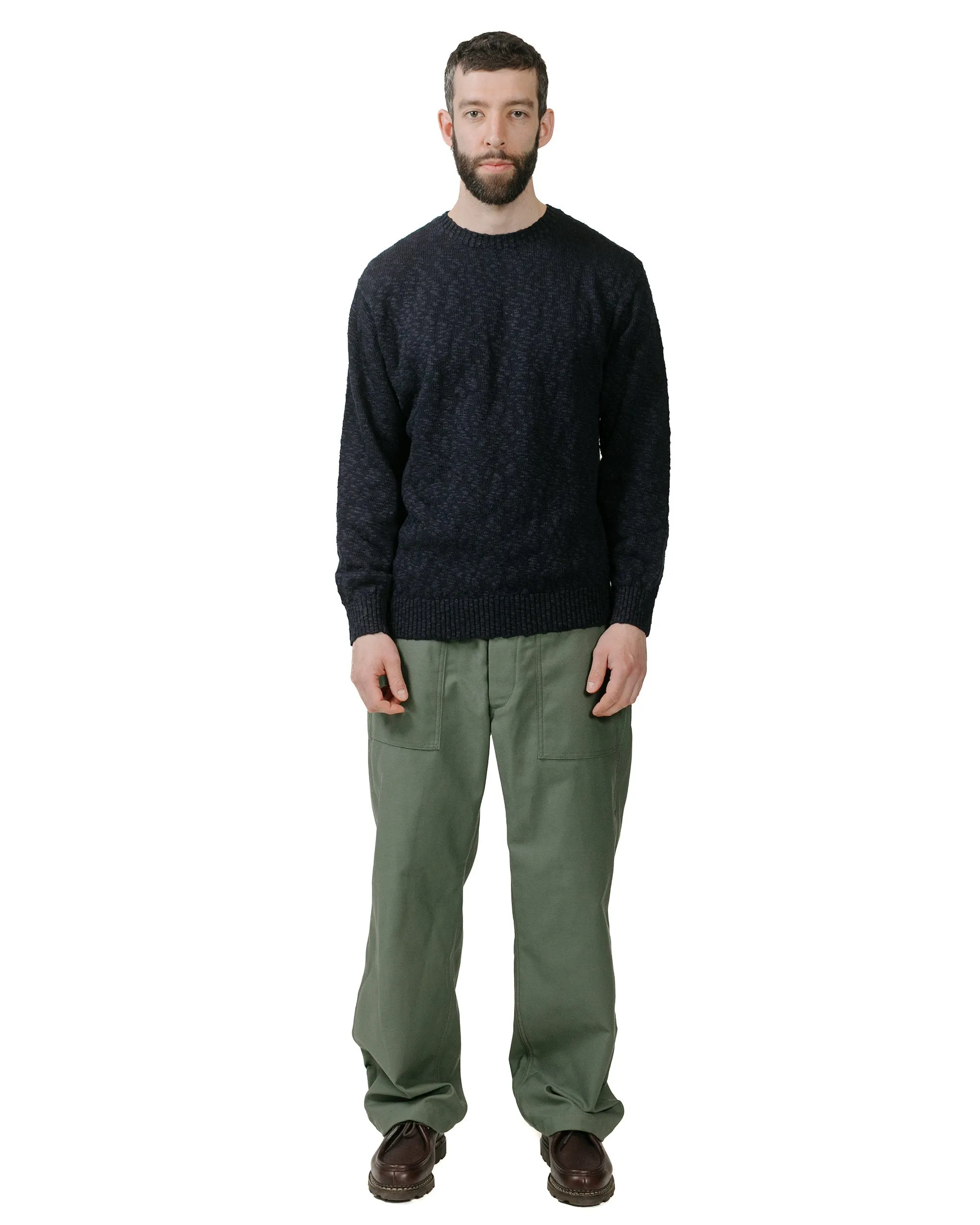 Beams Plus Crew Cotton Hemp 5G Navy