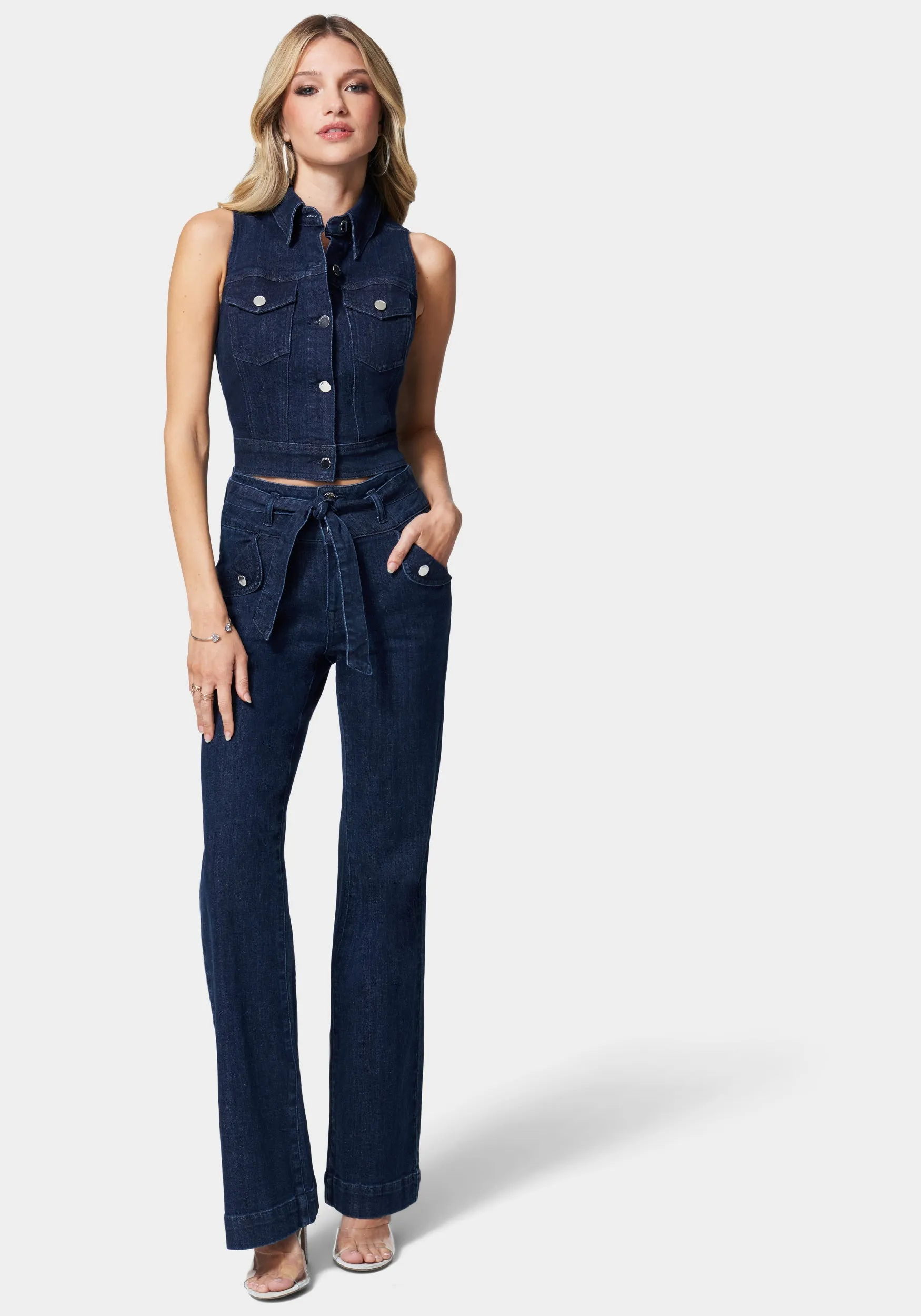 Belted Wide Leg Jean