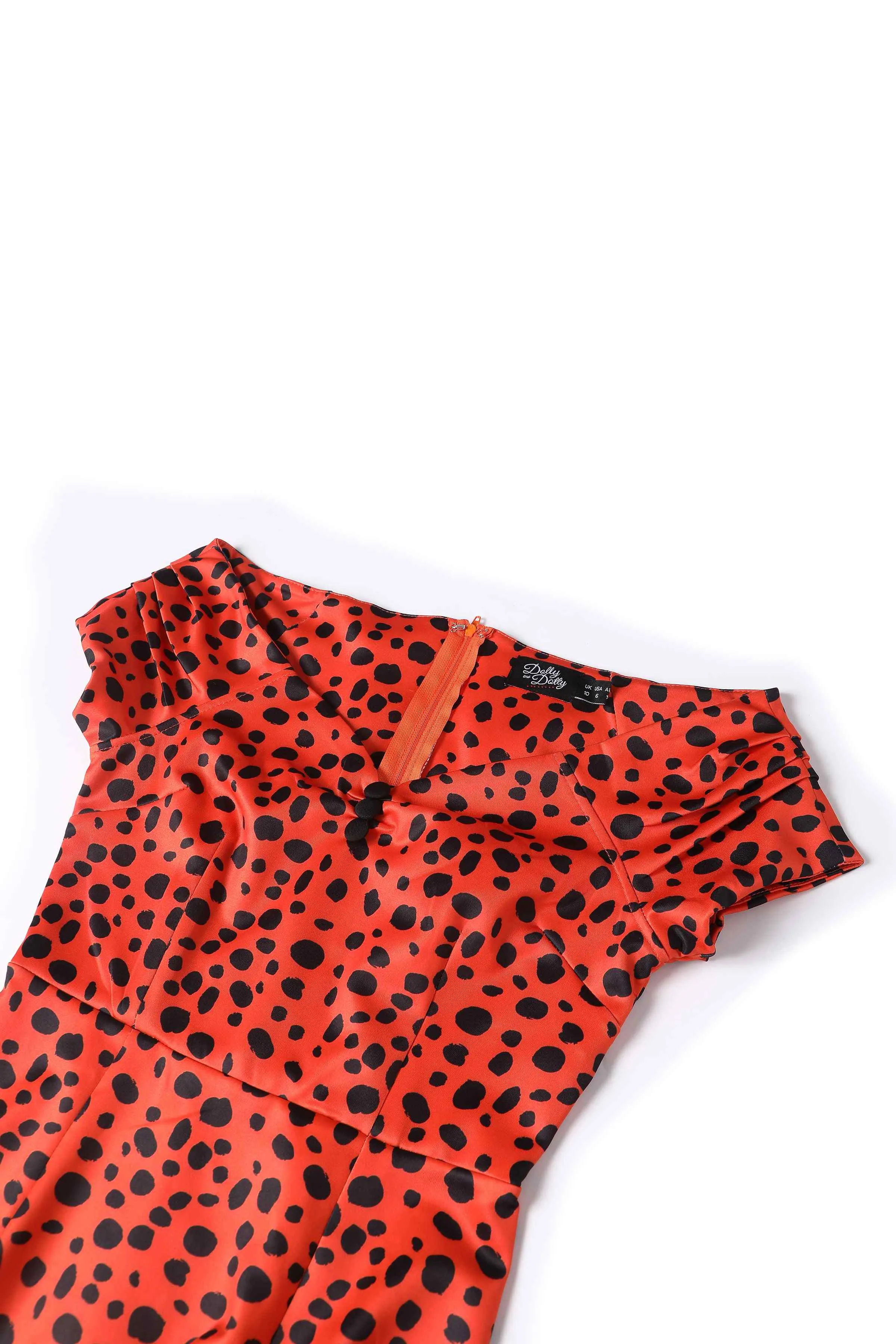 Beryl Orange Cheetah Print Off Shoulder Pencil Dress