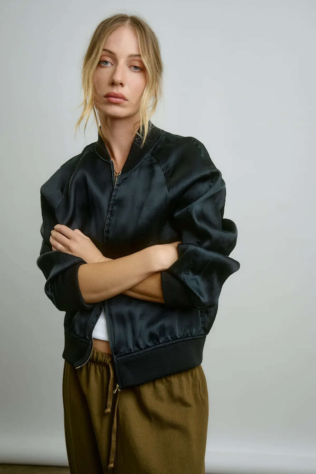 Bette Silk Organza Bomber Jacket