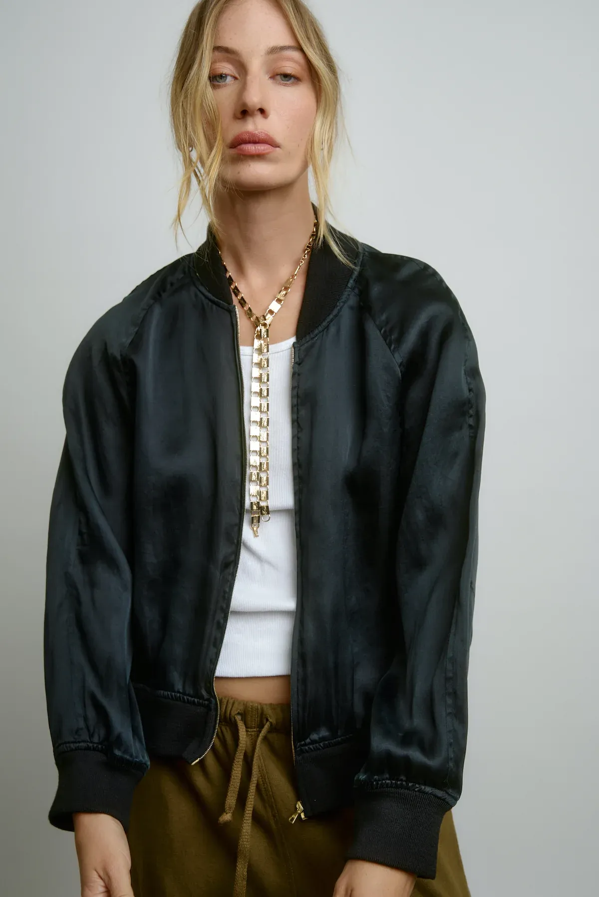 Bette Silk Organza Bomber Jacket