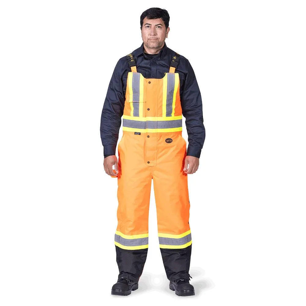 Bib Pants - Pioneer Hi-Viz 100% Waterproof 7-in-1 Quilted Bib Pants, 5040BB / 5041BB / 5042