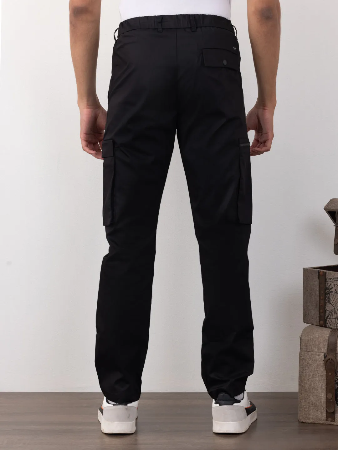 Black Plain Comfort Pants