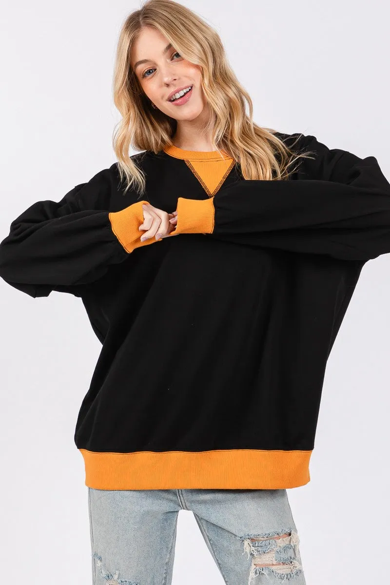 Black/Gold Gameday French Terry Sweatshirt