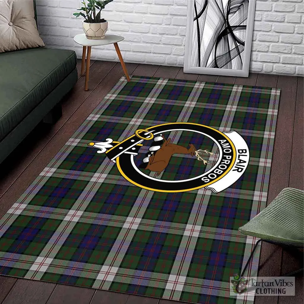 Blair Dress Tartan Area Rug with Family Crest