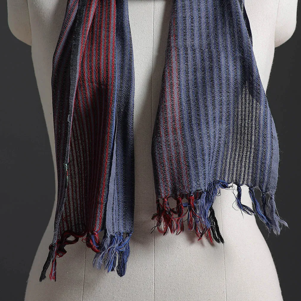 Blue - Kumaun Handwoven Pure Merino Wool Scarf 226