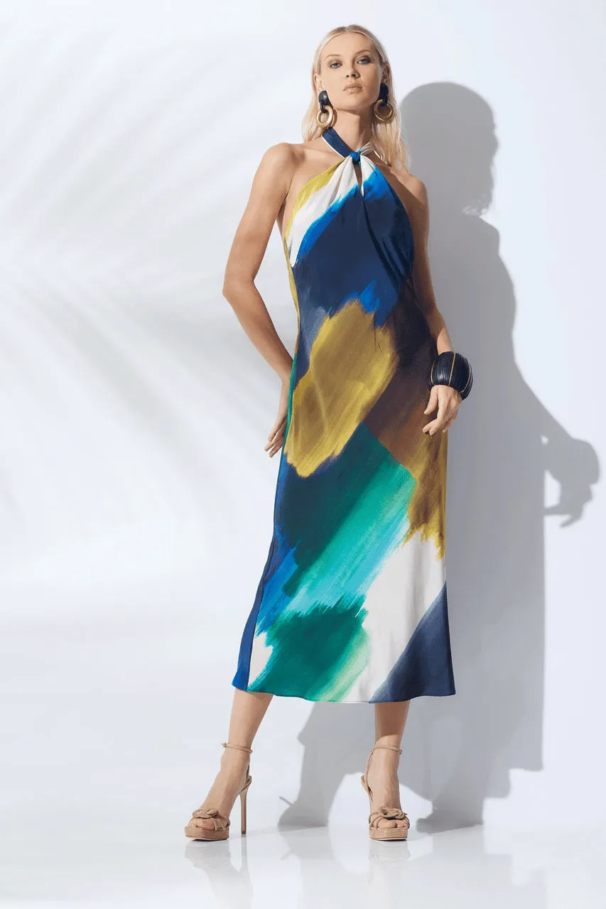 Bohol Halter Silk Gown