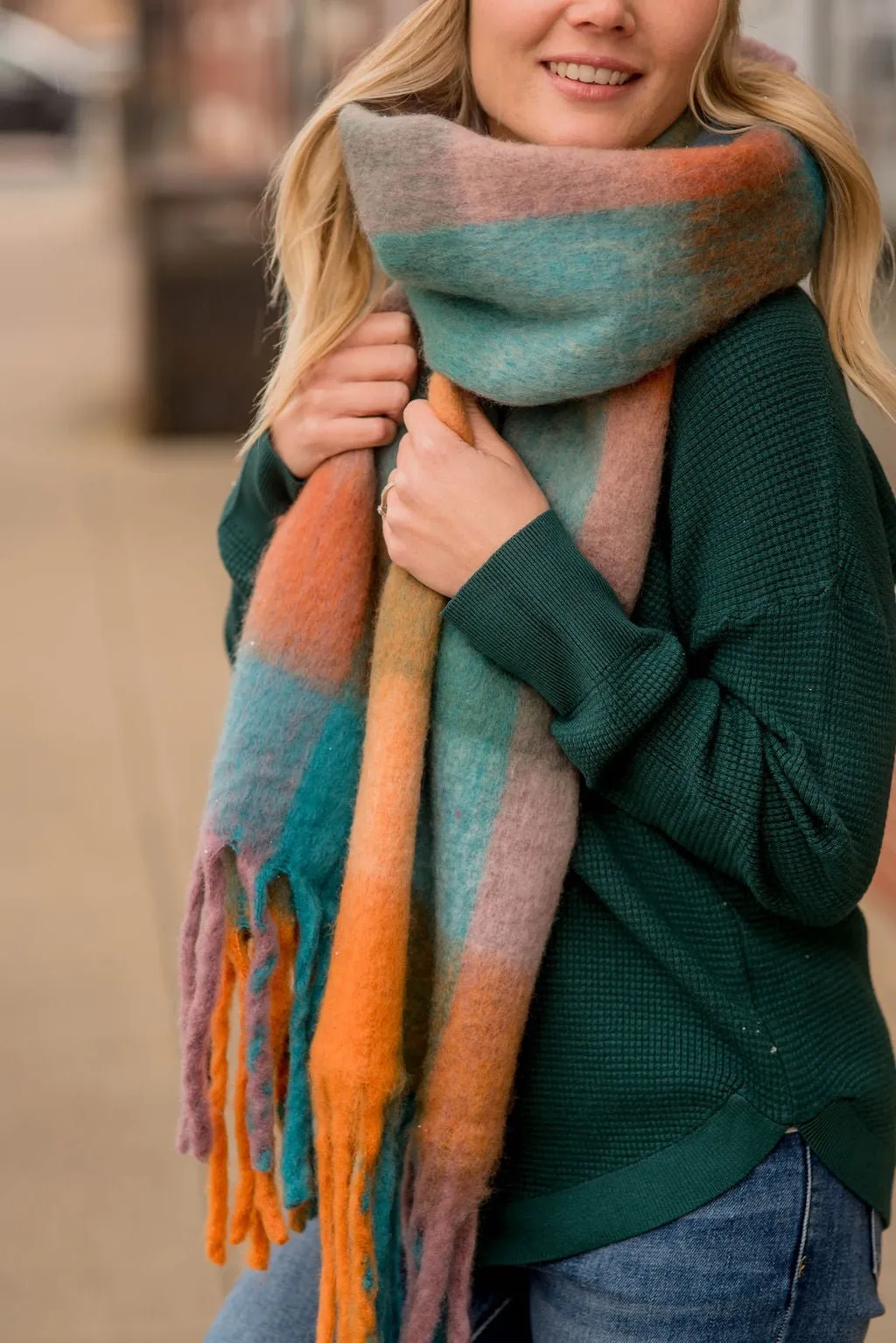 Brilliantly Vibrant Squared Scarf