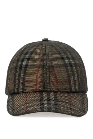 Burberry tartan baseball cap with mesh panel