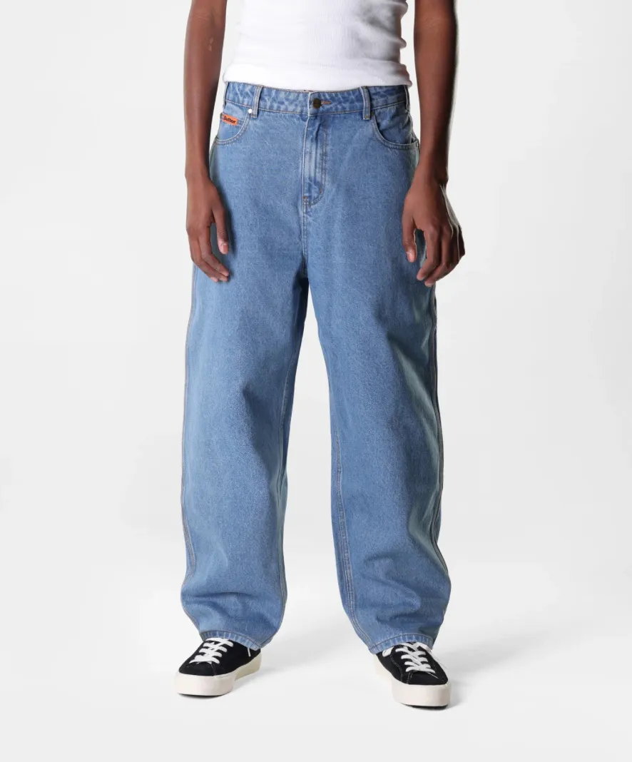 Butter Baggy Denim Jeans: Washed Indigo