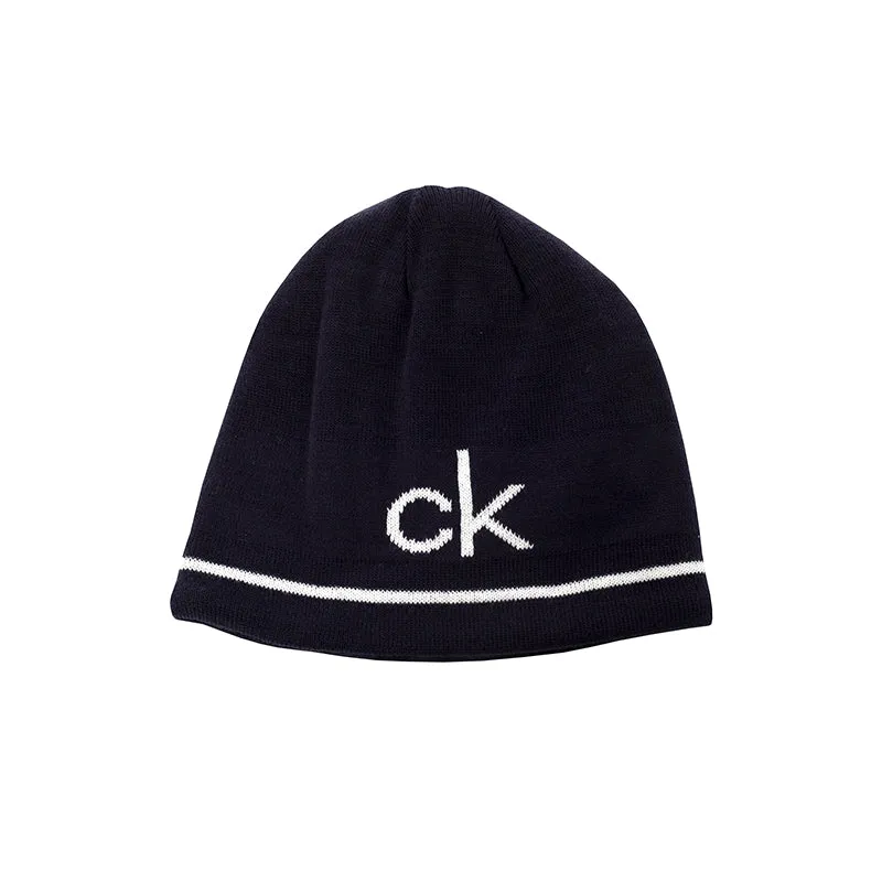 CALVIN KLEIN React Reversible Men's Beanie (Navy/White)