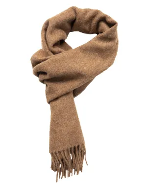 Camel Made in England Merino Wool Scarf