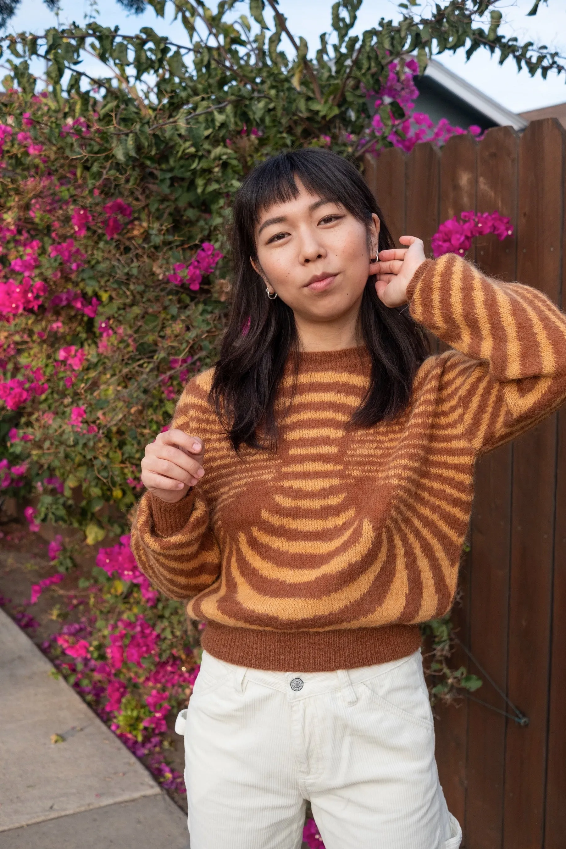 Camel Matrix Sweater