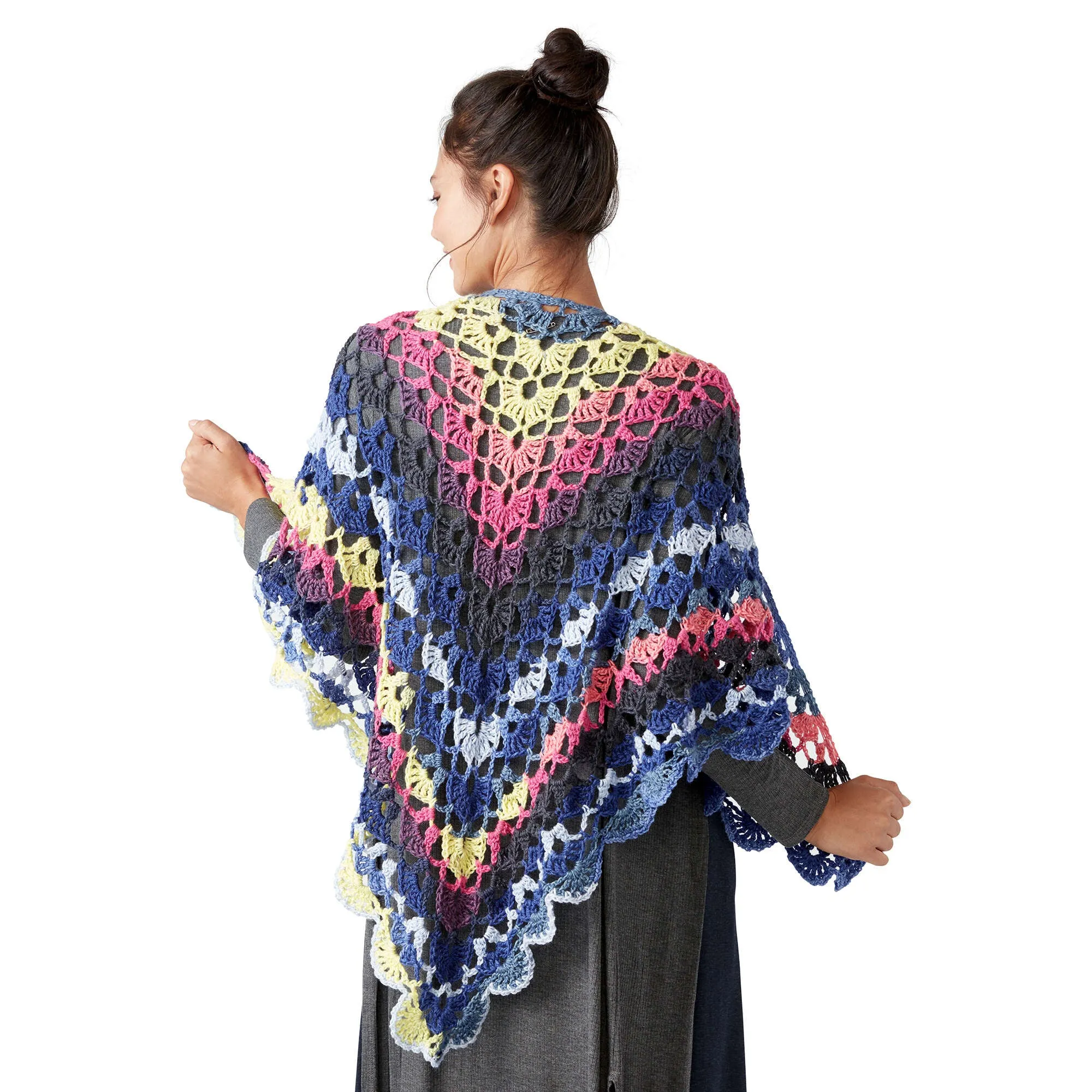 Caron Shells & Clusters Crochet Shawl