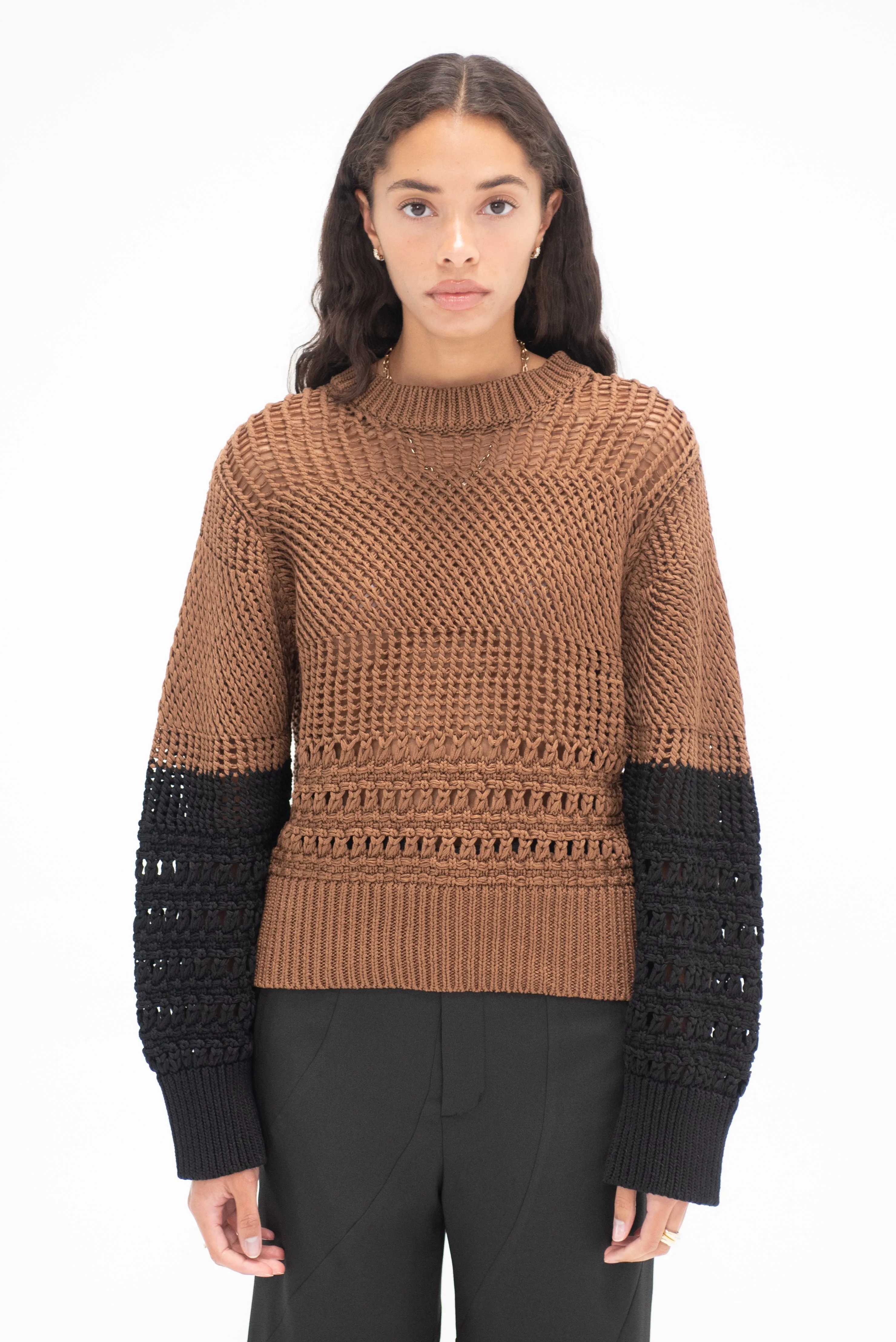 Celia Knit, Black & Brown