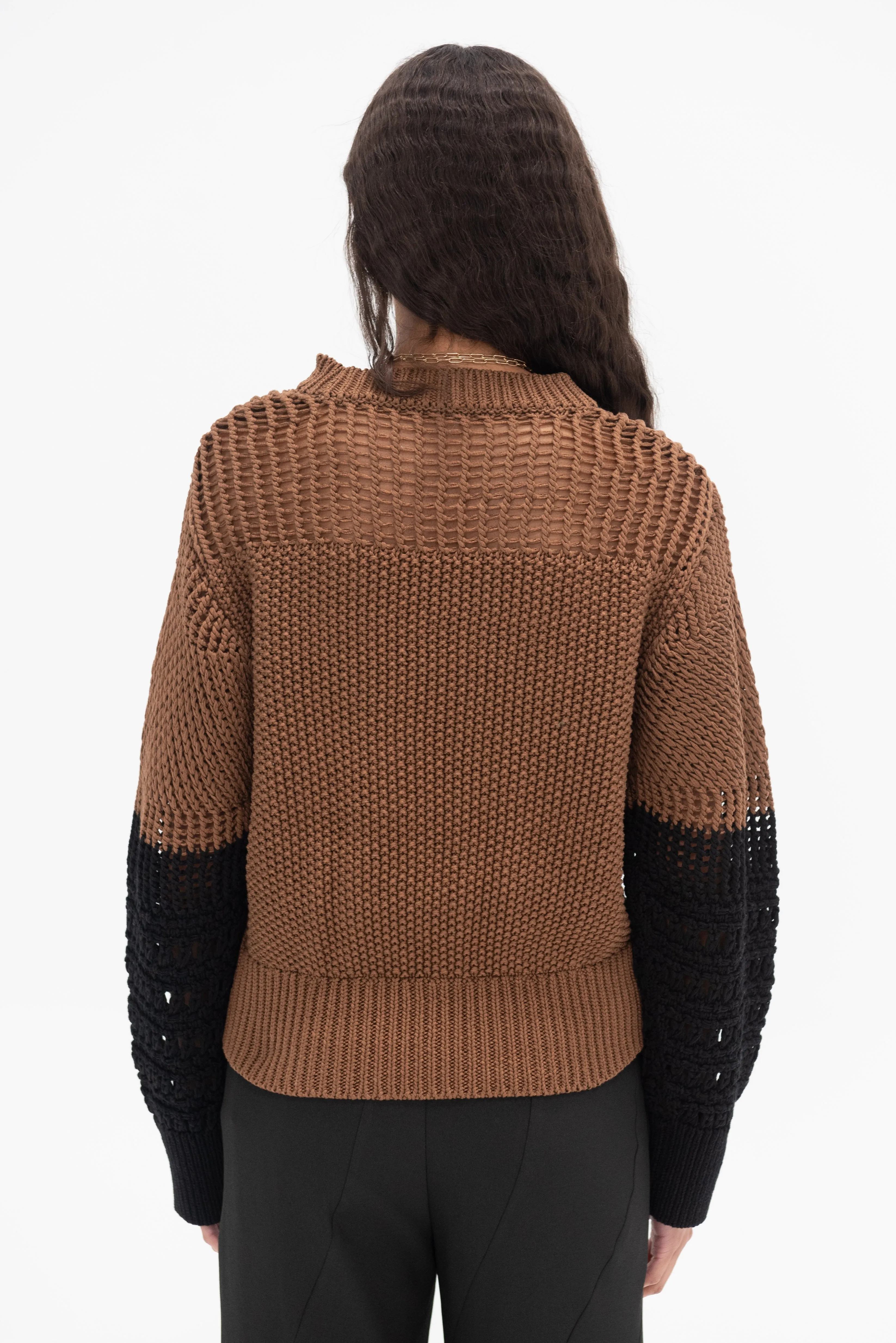 Celia Knit, Black & Brown